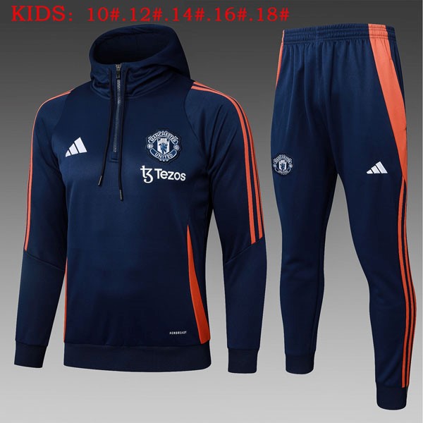 Ninos Sudadera Con Capucha Manchester United 2025/26 Azul 5